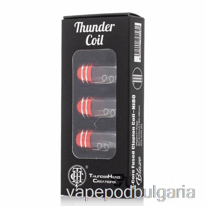 Vape Течности Thunderhead Creatives предварително вградени Thunder Coils 3-ядрени разтопени Clapton бобини